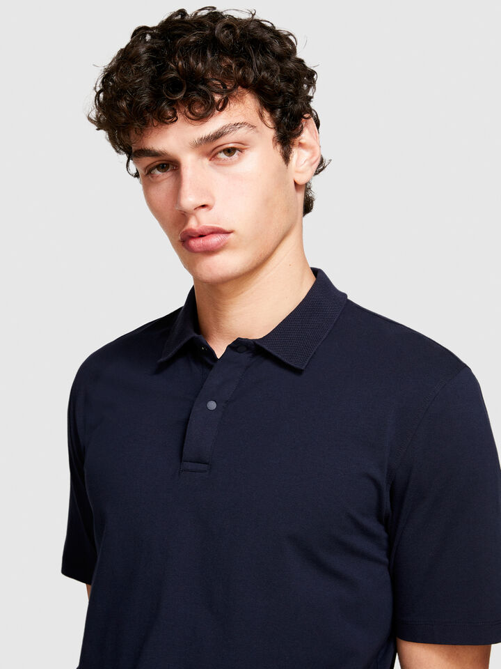 Regular fit polo - men's polos - Dark Blue | Sisley image number 5